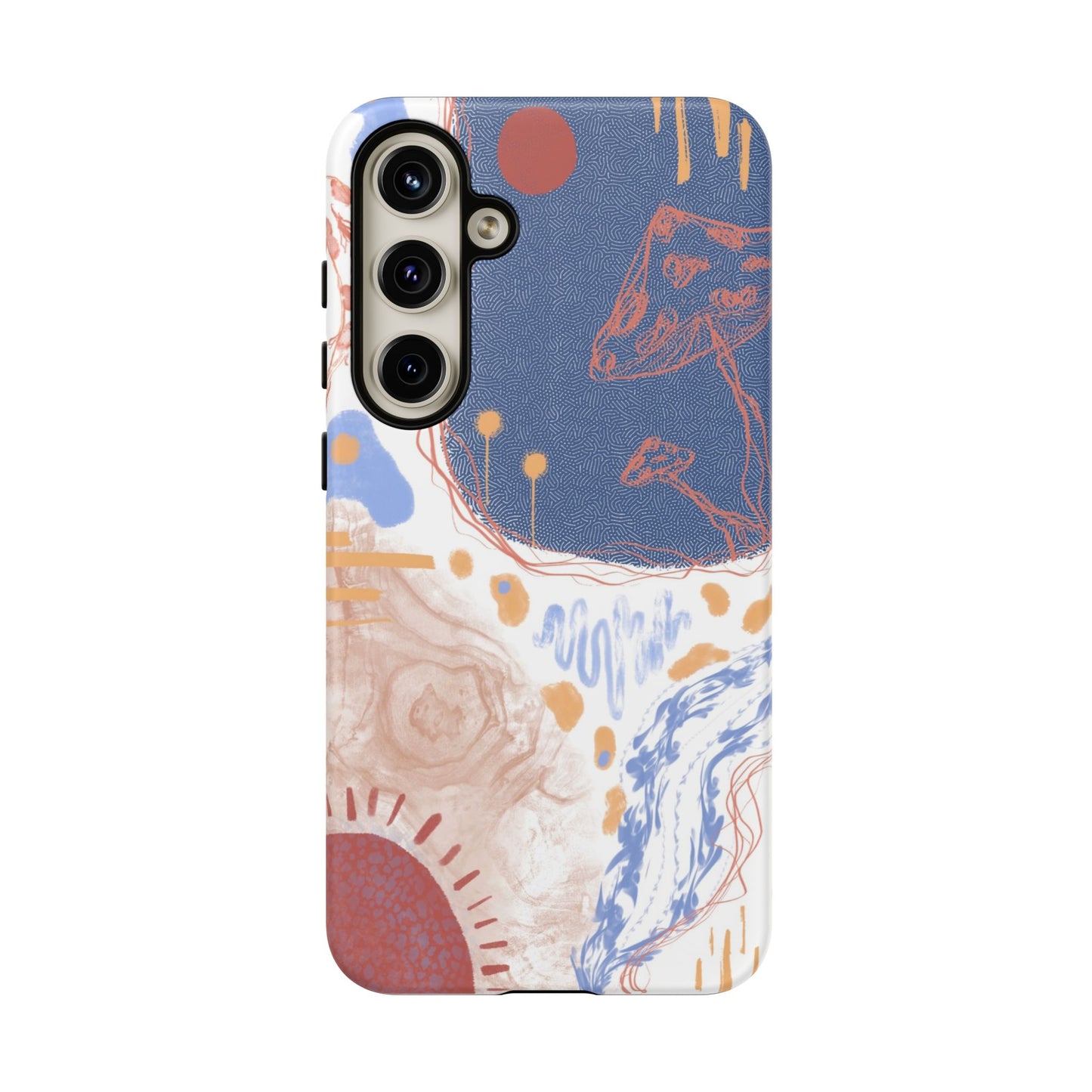 Artistic Phone Case with Abstract Design, Tough Phone Case, Unique Gift, Trendy Accessories, Modern Art Case, Stylish Tech Gear