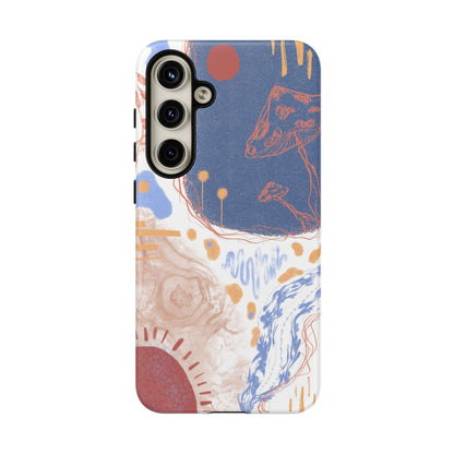 Artistic Phone Case with Abstract Design, Tough Phone Case, Unique Gift, Trendy Accessories, Modern Art Case, Stylish Tech Gear