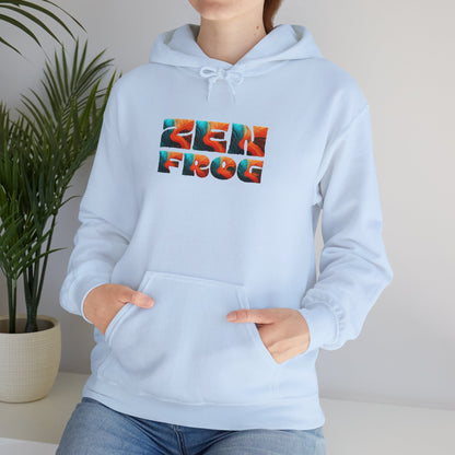 Zen Frog & Moon Unisex Hoodie, Cozy Sweatshirt for Relaxation, Gifts for Nature Lovers, Festival Wear, Everyday Comfort