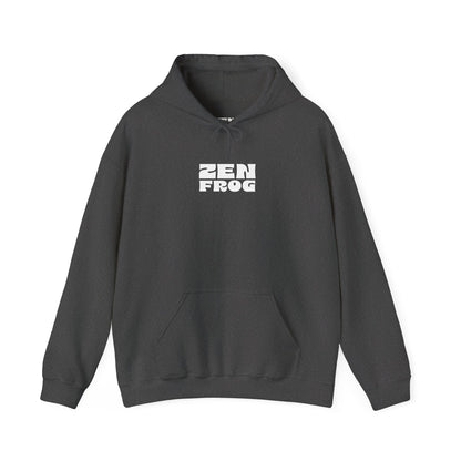Zen Frog Octopus Unisex Heavy Blend Hooded Sweatshirt, Cozy Graphic Hoodie, Gift for Ocean Lovers, Unique Casual Wear, Relaxed Style