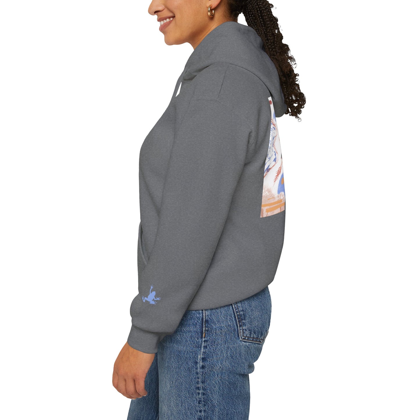 Artistic Unisex Hooded Sweatshirt - Cozy Streetwear for Comfort, Gift for Art Lovers, Perfect for Fall, Casual Style