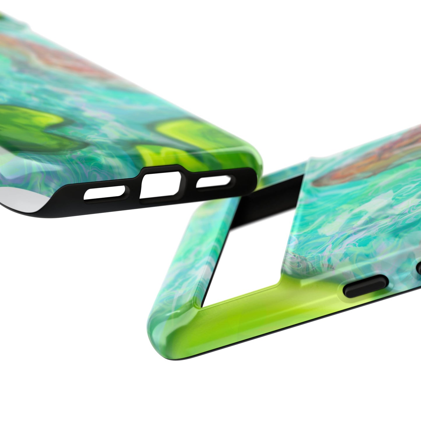 Watercolor Phone Case, Nature Lover Gift, Tough Phone Cover, Phone Accessory, Unique Design for Spring/Summer, Lily Pad, Fish Pond