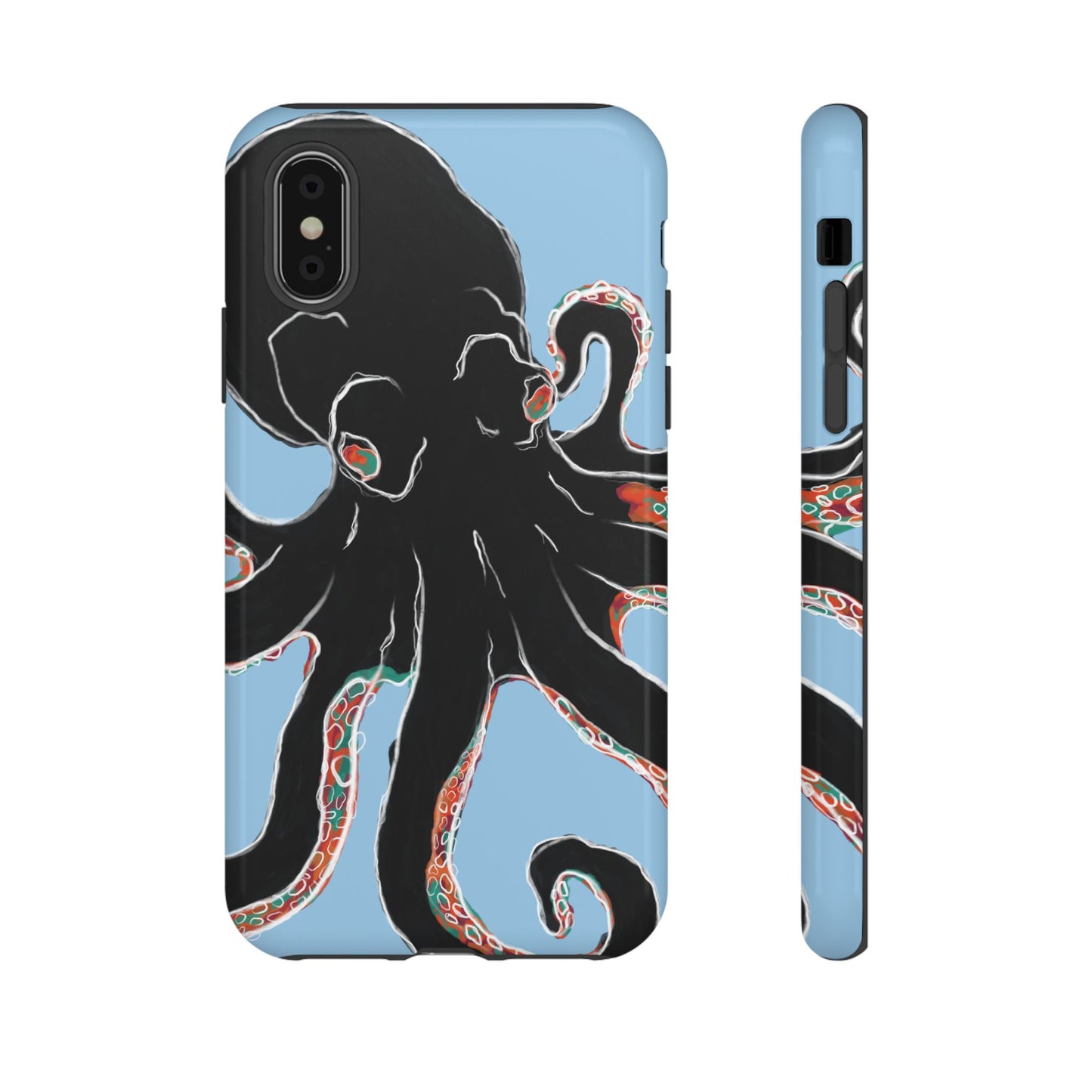 Octopus Tough Phone Case, Sea Creature Design, Ocean Lover Gift, Unique Phone Cover, Underwater Artwork