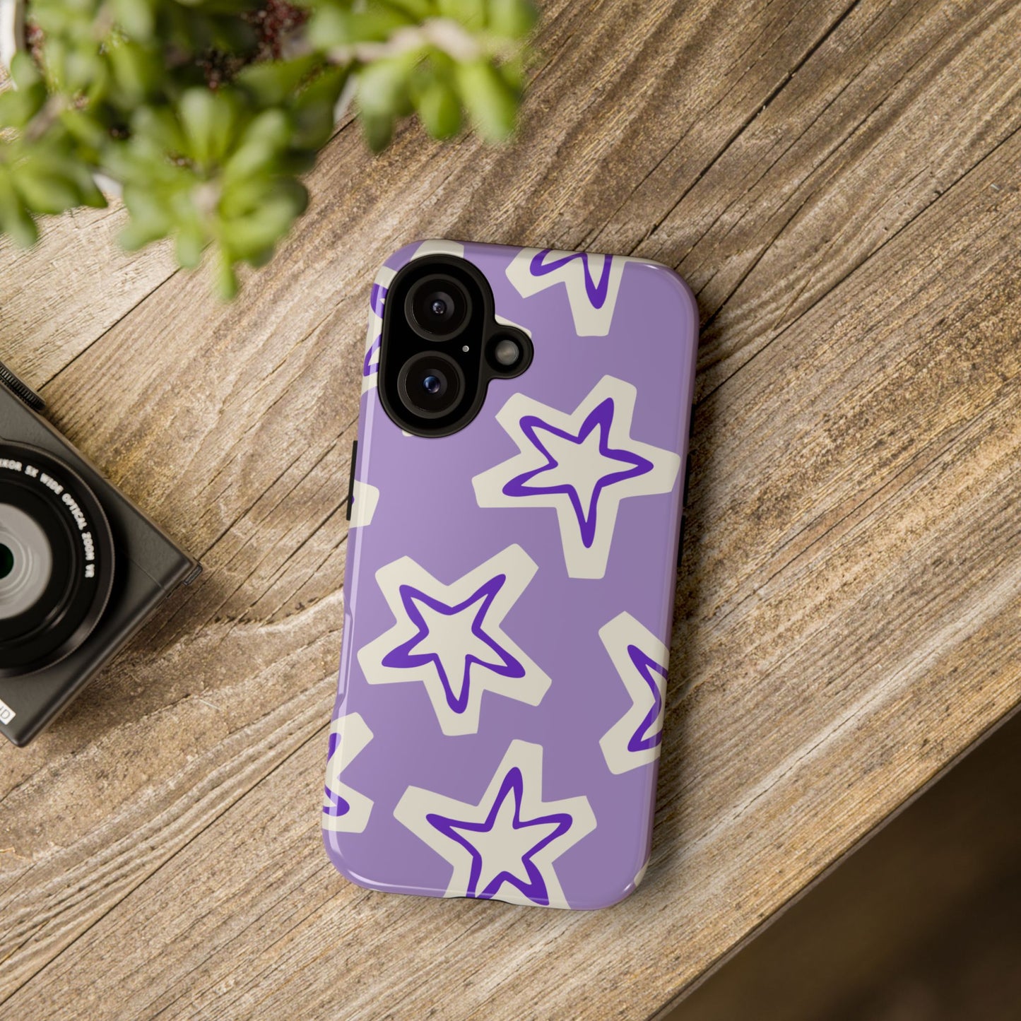 Starry Pattern Phone Case, Cute Star Design, Tough Phone Cover, Gifts for Her, Stylish Phone Accessory