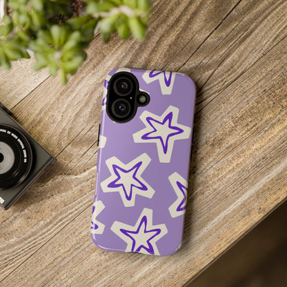 Starry Pattern Phone Case, Cute Star Design, Tough Phone Cover, Gifts for Her, Stylish Phone Accessory