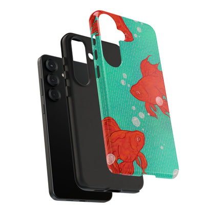 Vibrant Goldfish Phone Case, Colorful iPhone Cover, Ocean Vibe Accessory, Unique Gift for Fish Lovers, Cute Phone Cases