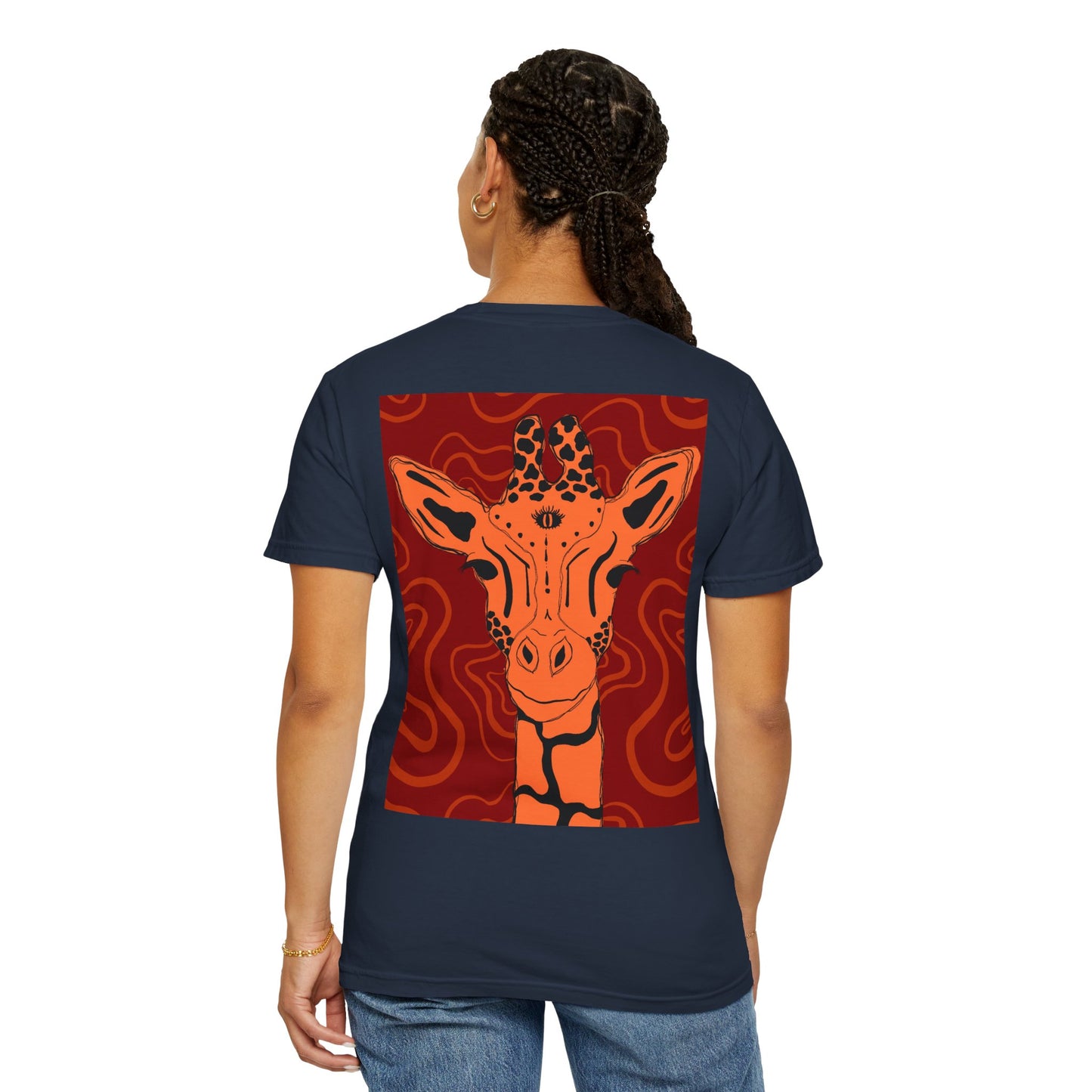 Vibrant Giraffe Graphic Tee, Unisex T-shirt, Gift for Animal Lovers, Casual Wear, Nature-Themed Apparel, Unique Graphic Shirt