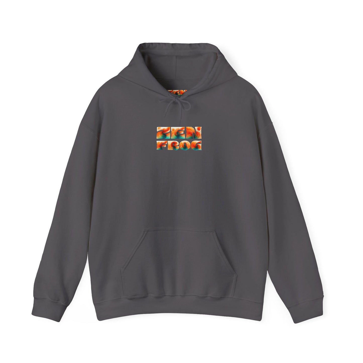 Zen Frog Hooded Sweatshirt - Cozy Unisex Hoodie, Casual Wear, Spring Fashion, Unique Gifts, Streetwear Style, Simple Moon Design, Gift for Him, Gift for Her