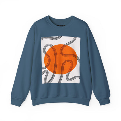 Retro Abstract Art Crewneck Sweatshirt, Cozy Graphic Pullover, Unisex Casualwear, Perfect Gift for Art Lovers, Fall Fashion Essential, Gift for Him, Gift for Her