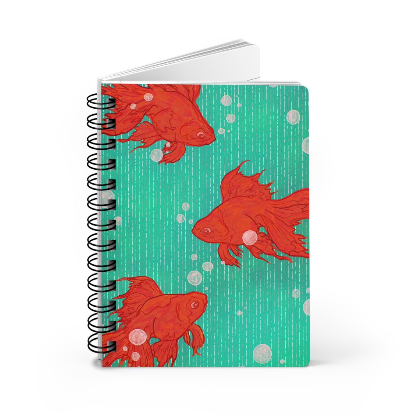 Goldfish Bubbles Spiral Notebook