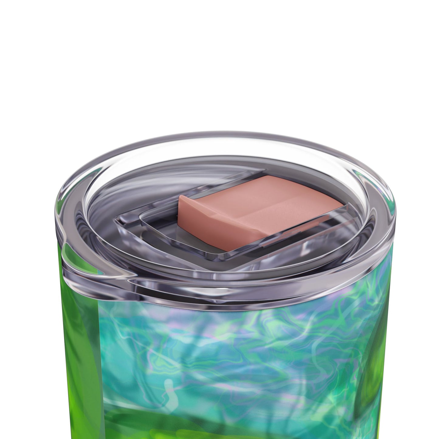 Skinny Tumbler with Abstract Water Design, Eco-Friendly Drinkware, Cool Gift for Her, Summer Vibes, Home & Office Decor, Lily Pads, Fish Pond