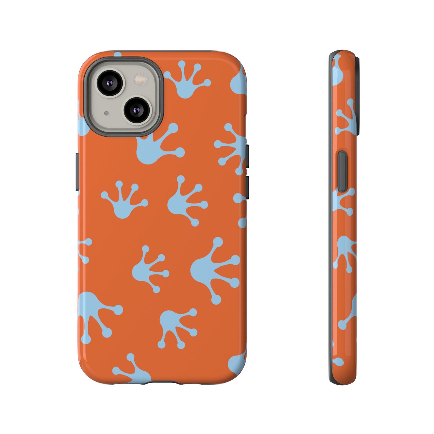 Frog Print Phone Case - Tough Cases, Orange Frog Design, Unique Gift, Fun Accessories, Vibrant Phone Cases, Cool Cases