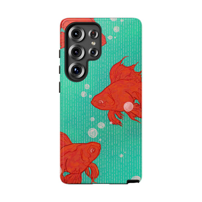 Vibrant Goldfish Phone Case, Colorful iPhone Cover, Ocean Vibe Accessory, Unique Gift for Fish Lovers, Cute Phone Cases