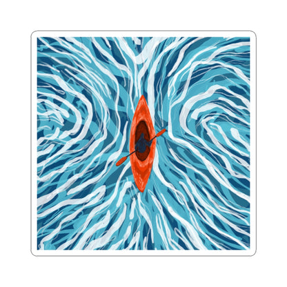 Aquatic Adventure Kiss-Cut Stickers | Kayaking Vibe, Perfect for Water Lovers, Laptop Decor, Travel, and Gift Ideas