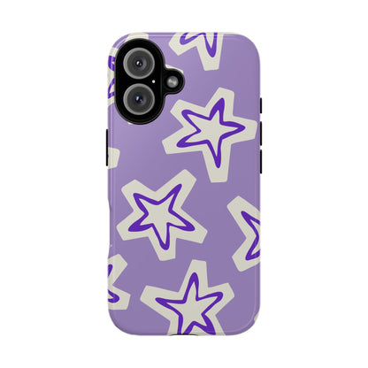 Starry Pattern Phone Case, Cute Star Design, Tough Phone Cover, Gifts for Her, Stylish Phone Accessory