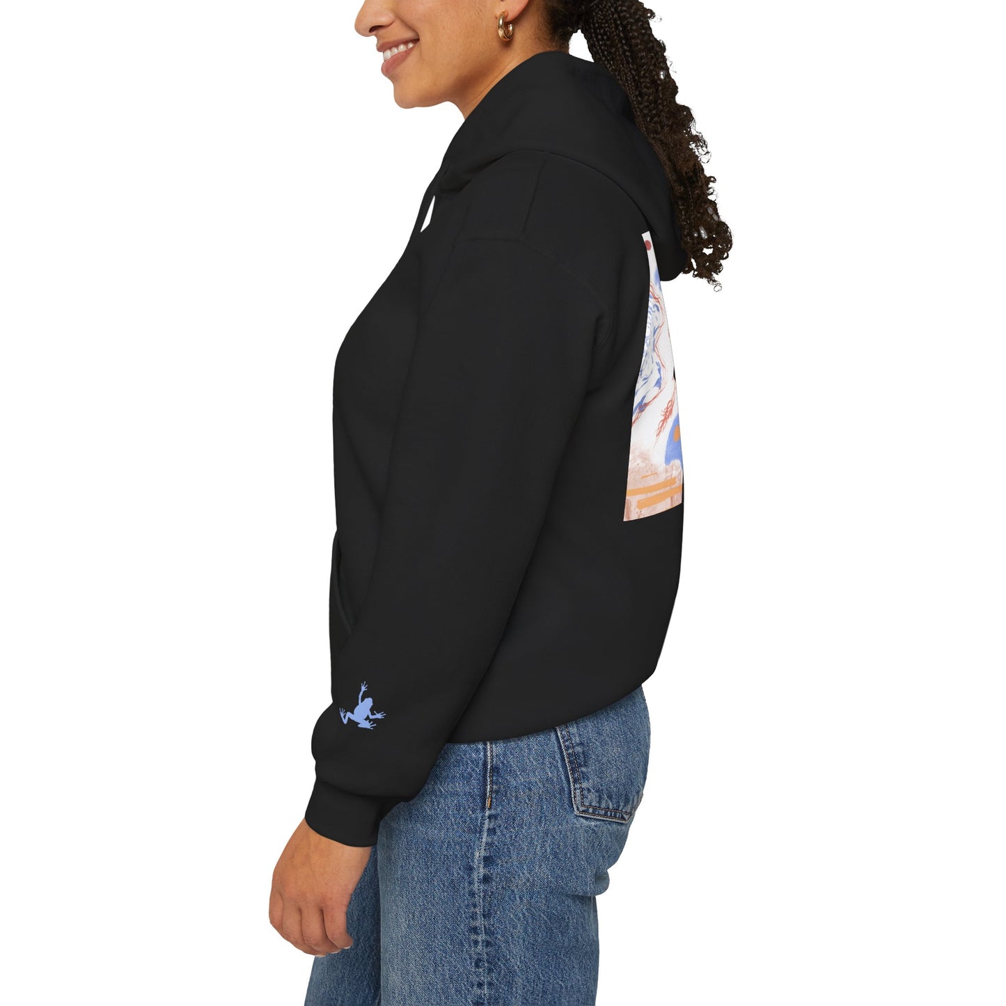 Artistic Unisex Hooded Sweatshirt - Cozy Streetwear for Comfort, Gift for Art Lovers, Perfect for Fall, Casual Style