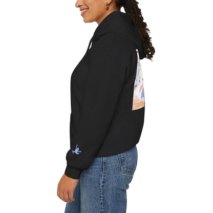 Artistic Unisex Hooded Sweatshirt - Cozy Streetwear for Comfort, Gift for Art Lovers, Perfect for Fall, Casual Style
