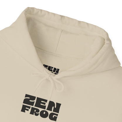 Zen Frog Octopus Unisex Heavy Blend Hooded Sweatshirt, Cozy Graphic Hoodie, Gift for Ocean Lovers, Unique Casual Wear, Relaxed Style