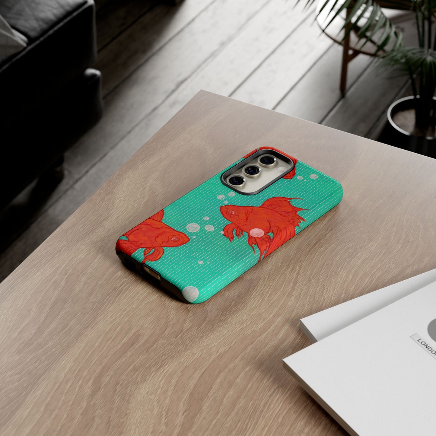 Vibrant Goldfish Phone Case, Colorful iPhone Cover, Ocean Vibe Accessory, Unique Gift for Fish Lovers, Cute Phone Cases