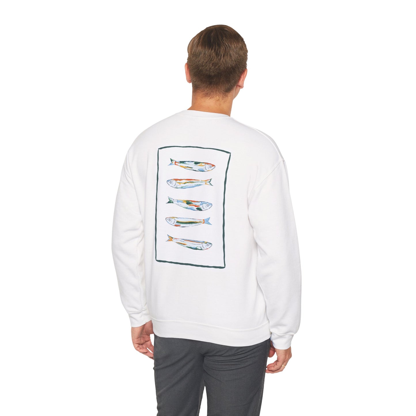 Funky Fish Crewneck Sweatshirt - Zen Frog Cozy & Calm Vibes for All, Perfect Gift for Nature Lovers, Relaxation, and Casual Wear