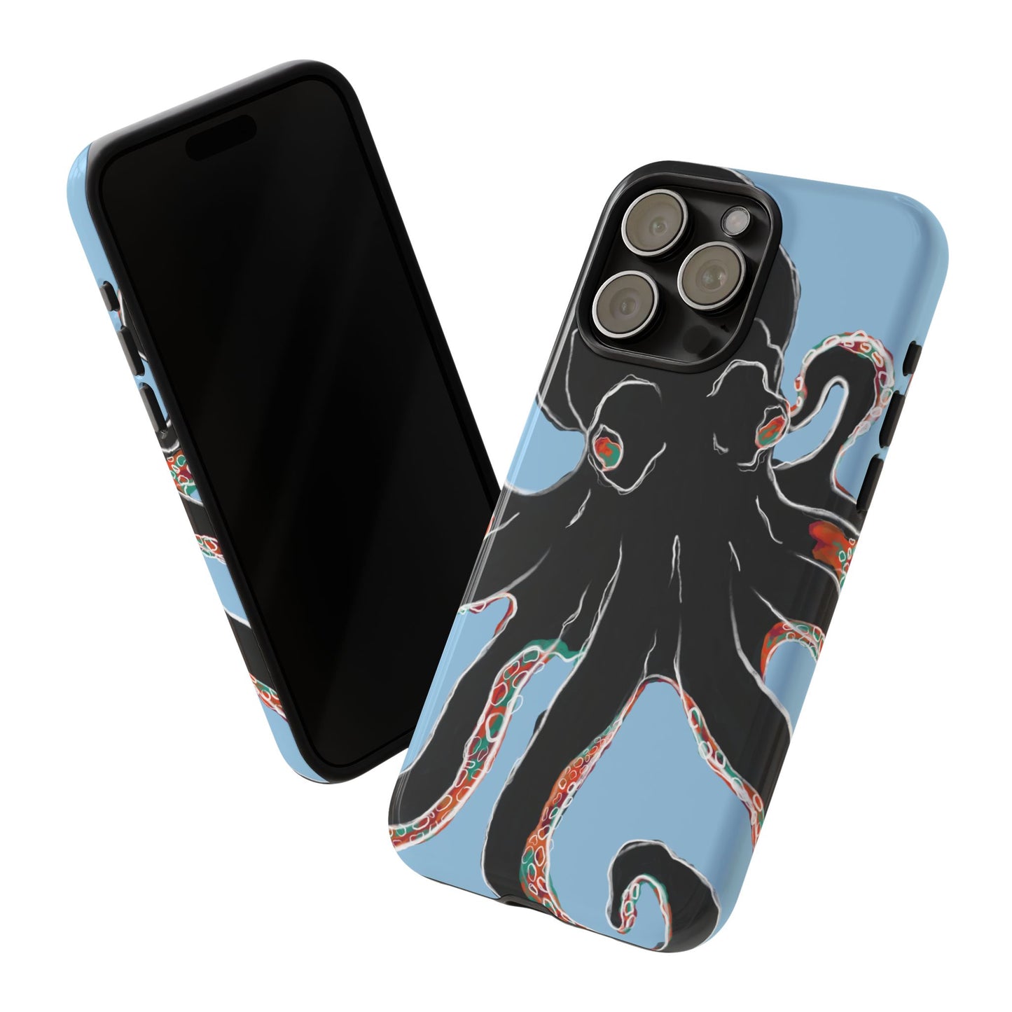 Octopus Tough Phone Case, Sea Creature Design, Ocean Lover Gift, Unique Phone Cover, Underwater Artwork
