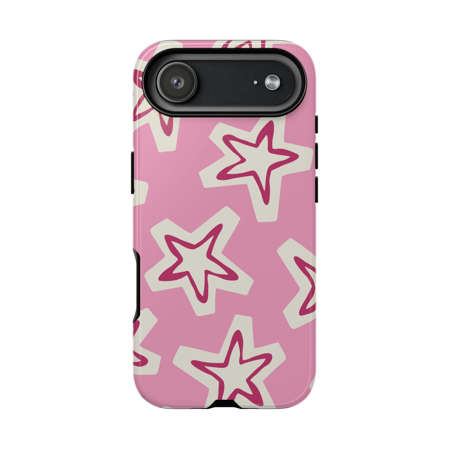 Starry Pink Phone Case | Tough Cases for Trendy Protection, Cute Gift, Fun Design, Holiday Match, Everyday Use