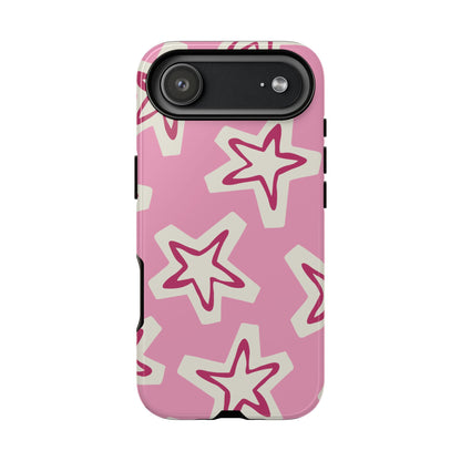 Starry Pink Phone Case | Tough Cases for Trendy Protection, Cute Gift, Fun Design, Holiday Match, Everyday Use