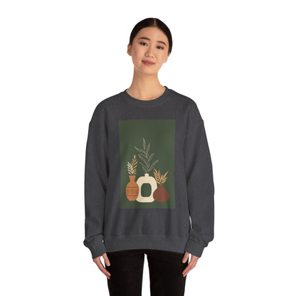 Fall-Inspired Botanical Crewneck Sweatshirt, Cozy Sweatshirt for Women, Warm Unisex Sweater, Autumn Gift,  Plant Lover Apparel