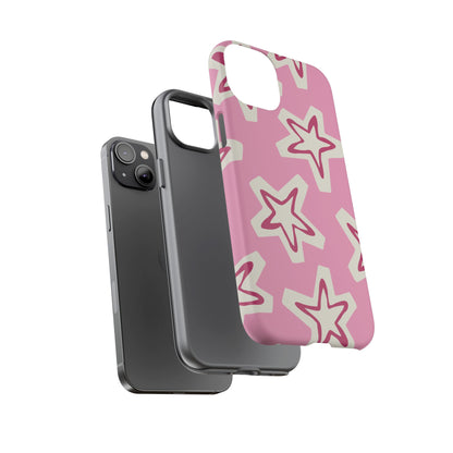 Starry Pink Phone Case | Tough Cases for Trendy Protection, Cute Gift, Fun Design, Holiday Match, Everyday Use