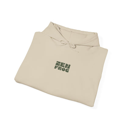 Zen Frog Unisex Hoodie | Relaxed Fashion, Cozy Sweatshirt, Unique Gift, Chill Vibes, Spring and Summer Style