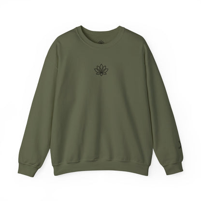 Lotus Flower Unisex Crewneck Sweatshirt, Cozy Sweatshirt, Flower Sweatshirt, Gift for Her, Casual Wear, Spring Fashion