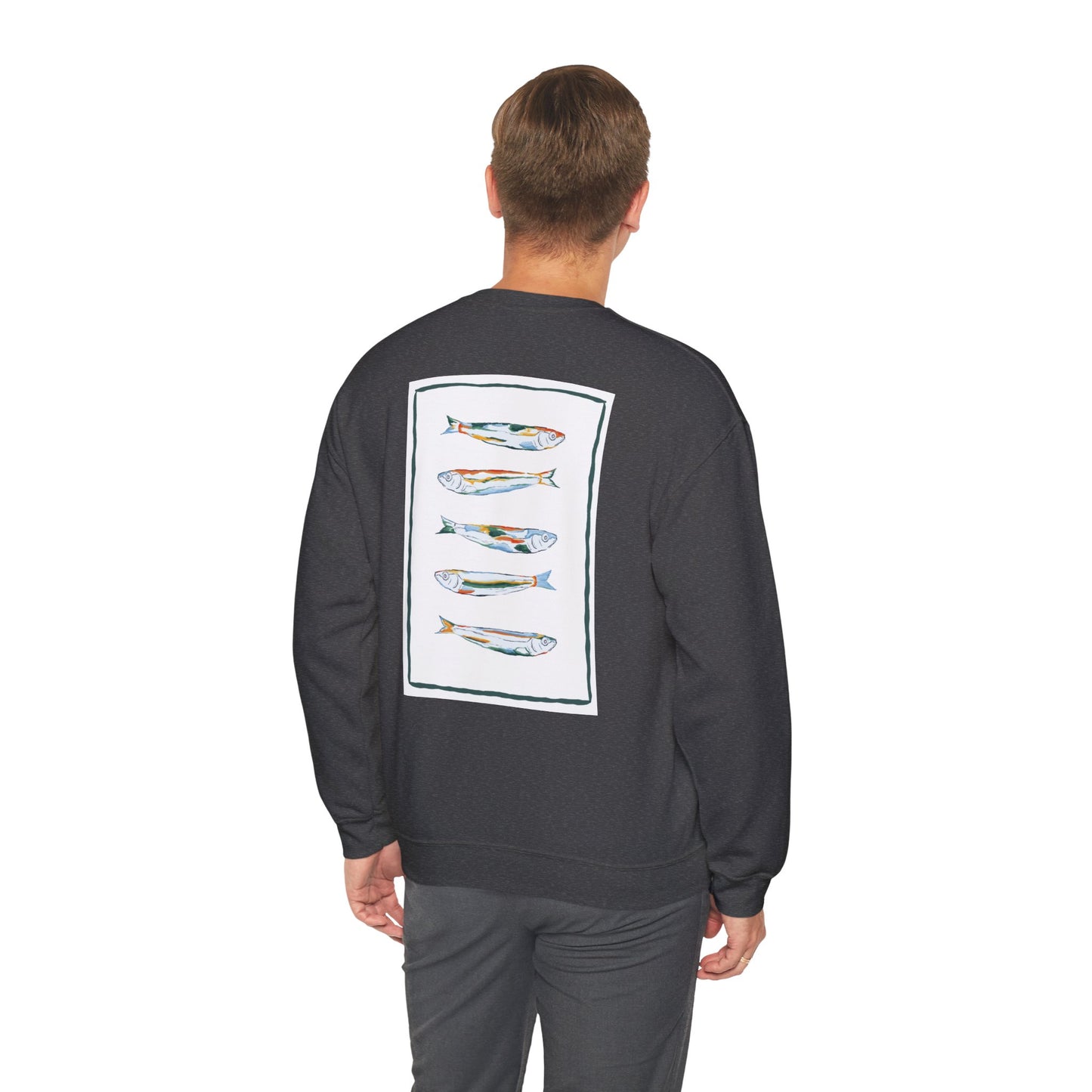 Funky Fish Crewneck Sweatshirt - Zen Frog Cozy & Calm Vibes for All, Perfect Gift for Nature Lovers, Relaxation, and Casual Wear