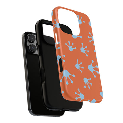 Frog Print Phone Case - Tough Cases, Orange Frog Design, Unique Gift, Fun Accessories, Vibrant Phone Cases, Cool Cases