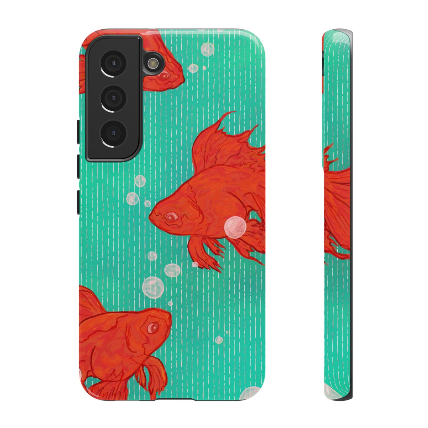 Vibrant Goldfish Phone Case, Colorful iPhone Cover, Ocean Vibe Accessory, Unique Gift for Fish Lovers, Cute Phone Cases