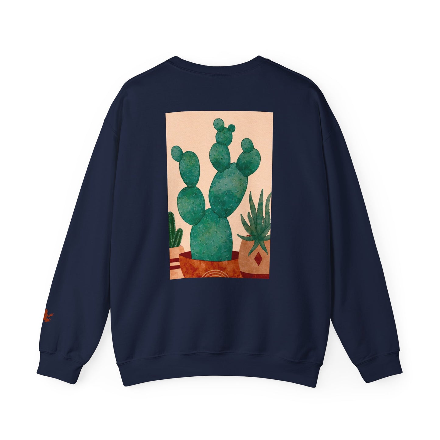 Cactus Art Crewneck Sweatshirt - Cozy unisex pullover, perfect for plant lovers, everyday wear, gifts for him/her, and casual outings