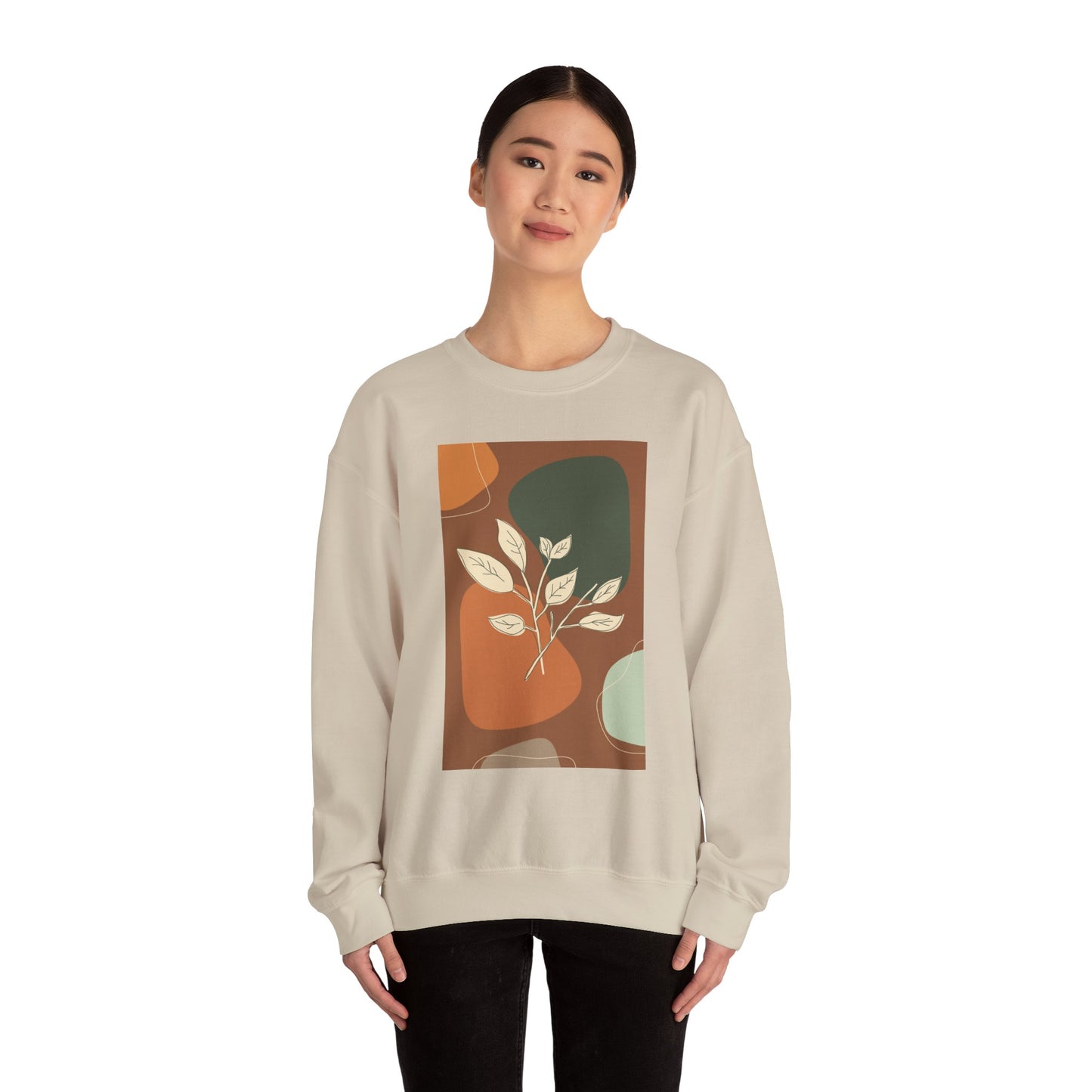 Botanical Print Crewneck Sweatshirt | Cozy Unisex Sweatshirt, Fall Fashion, Casual Wear, Gift for Her, Botanical Art