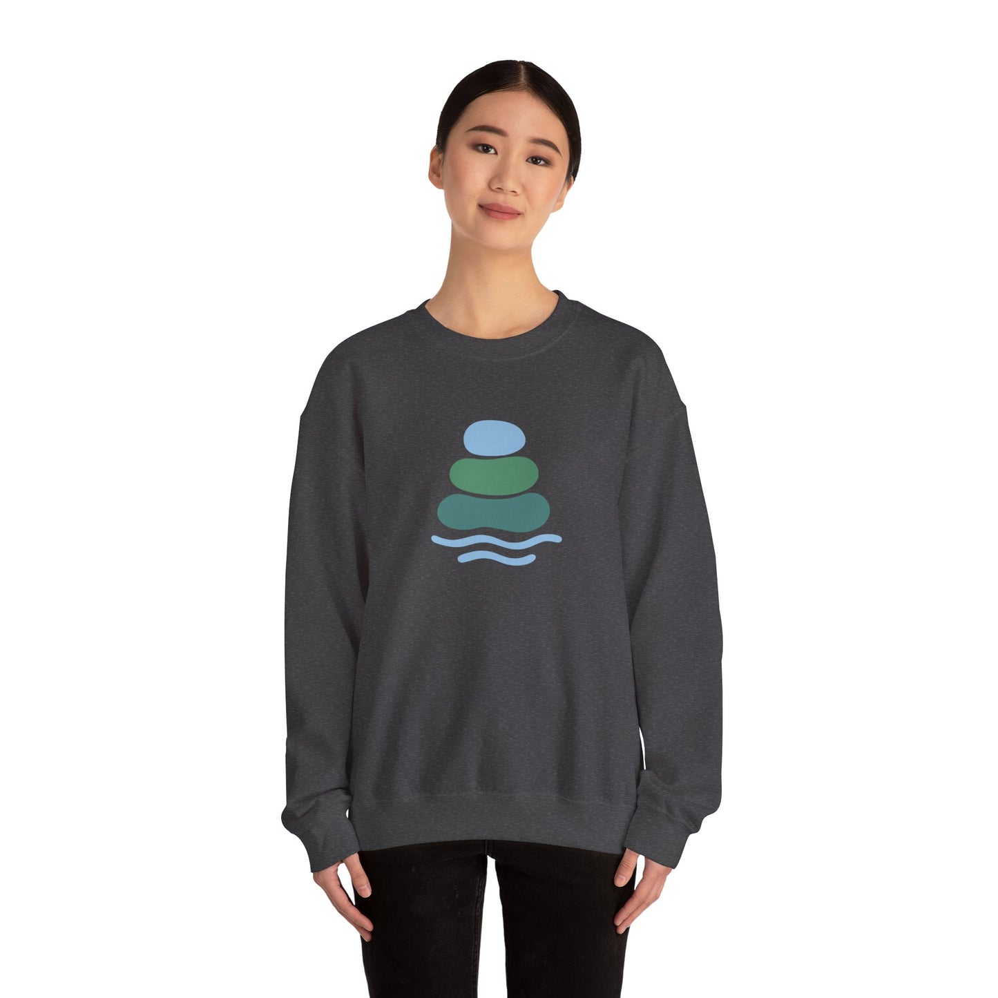 Serene Balance Crewneck Sweatshirt, Cozy Layering Piece, Casual Everyday Wear, Ideal for Relaxation, Gift for Mindfulness Enthusiasts