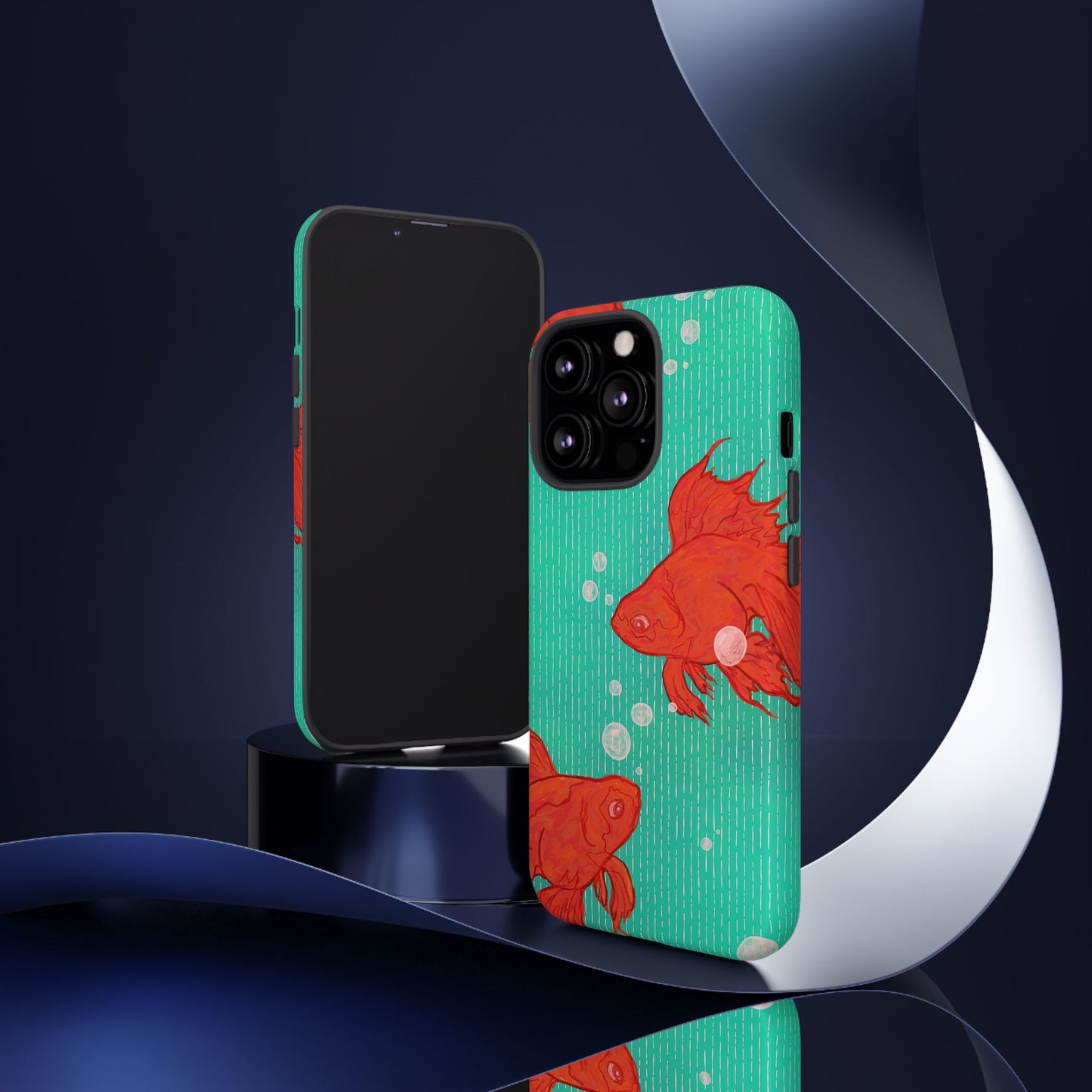 Vibrant Goldfish Phone Case, Colorful iPhone Cover, Ocean Vibe Accessory, Unique Gift for Fish Lovers, Cute Phone Cases