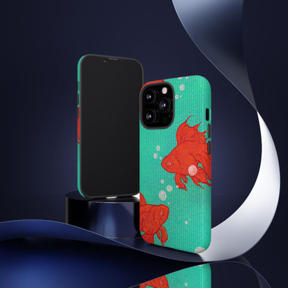 Vibrant Goldfish Phone Case, Colorful iPhone Cover, Ocean Vibe Accessory, Unique Gift for Fish Lovers, Cute Phone Cases