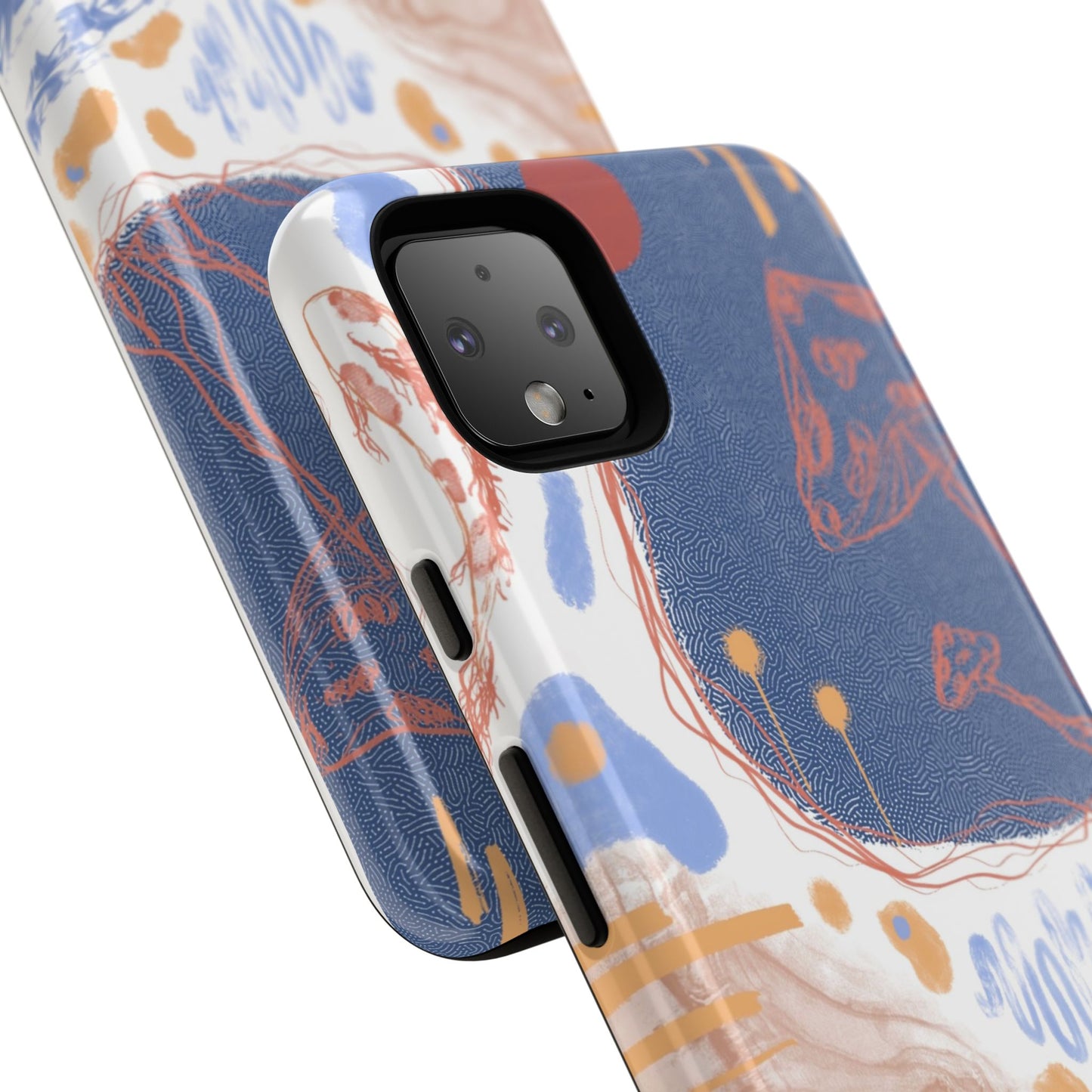 Artistic Phone Case with Abstract Design, Tough Phone Case, Unique Gift, Trendy Accessories, Modern Art Case, Stylish Tech Gear