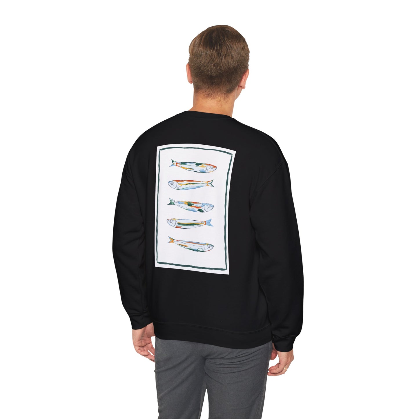 Funky Fish Crewneck Sweatshirt - Zen Frog Cozy & Calm Vibes for All, Perfect Gift for Nature Lovers, Relaxation, and Casual Wear