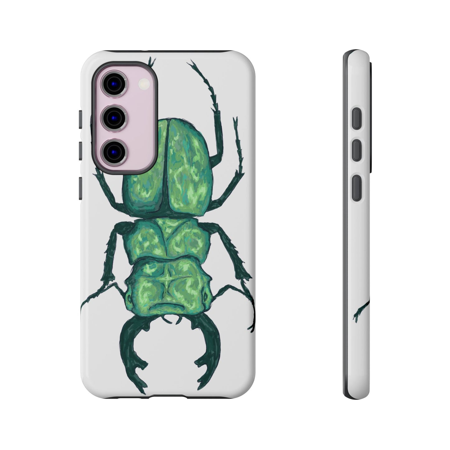 Green Beetle Phone Case - Tough Cases, Insect Lover Gift, Nature Lover Accessory, Unique Phone Cover, Eco-Friendly Design