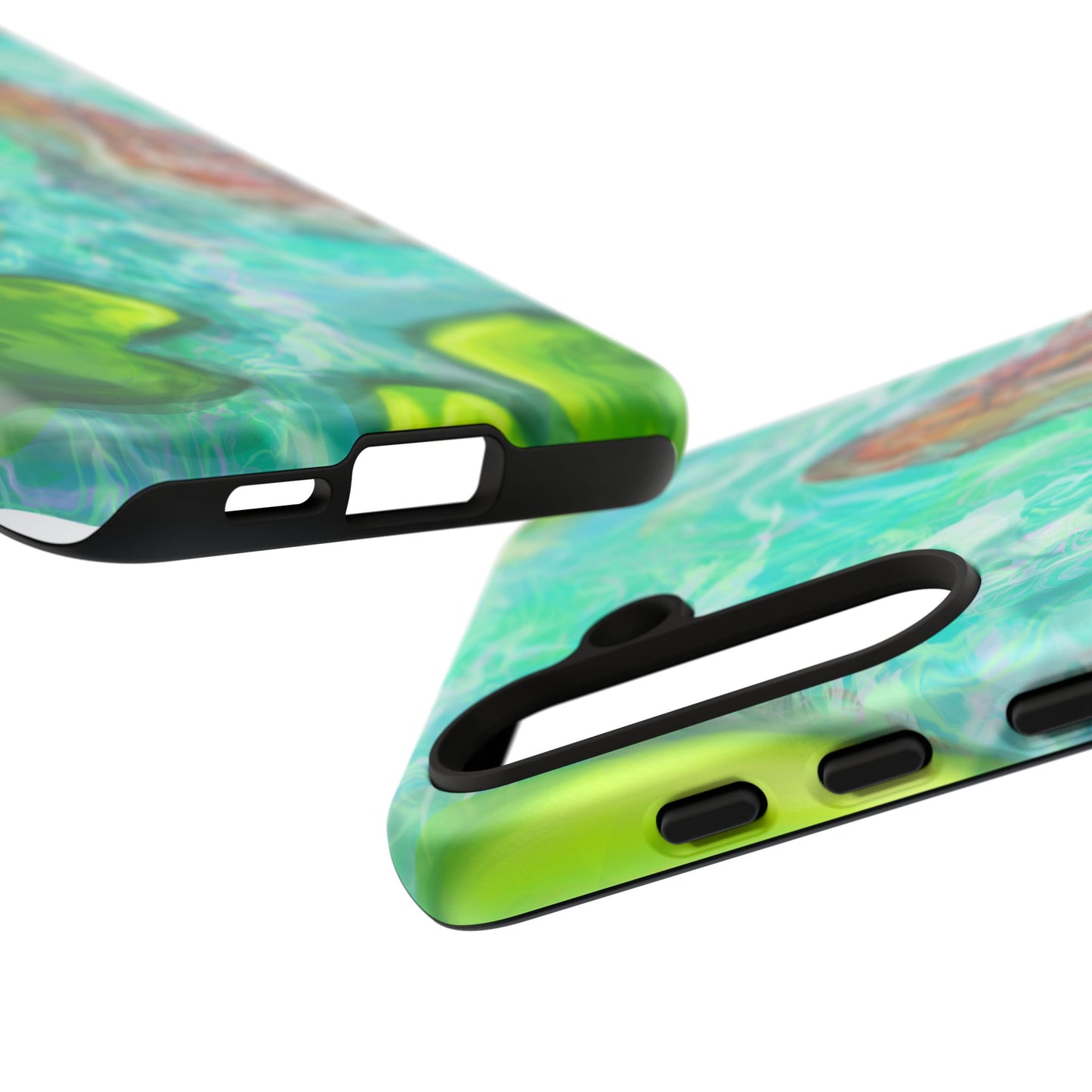 Watercolor Phone Case, Nature Lover Gift, Tough Phone Cover, Phone Accessory, Unique Design for Spring/Summer, Lily Pad, Fish Pond
