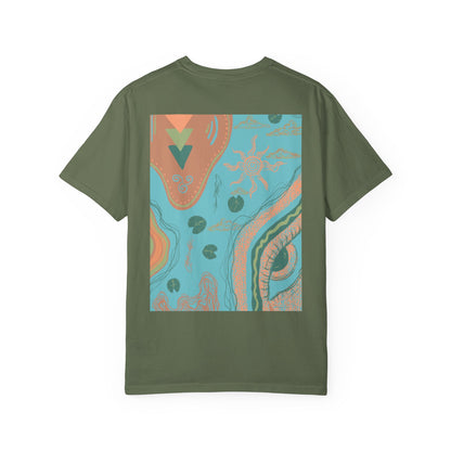Vibrant Unisex Graphic T-shirt, Bohemian Tee, Casual Wear, Gift for Friends, Festival Apparel, Summer Style, Unique Design