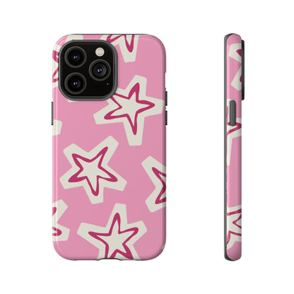 Starry Pink Phone Case | Tough Cases for Trendy Protection, Cute Gift, Fun Design, Holiday Match, Everyday Use