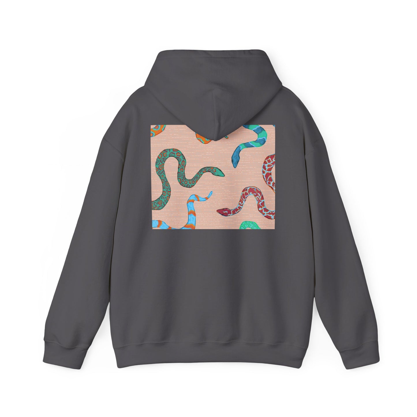 Vibrant Unisex Hoodie with Zen Frog and Snake Design, Cool Gift for Nature Lovers, Casual Wear for All Occasions, Gift for Her, Cool Hoodies