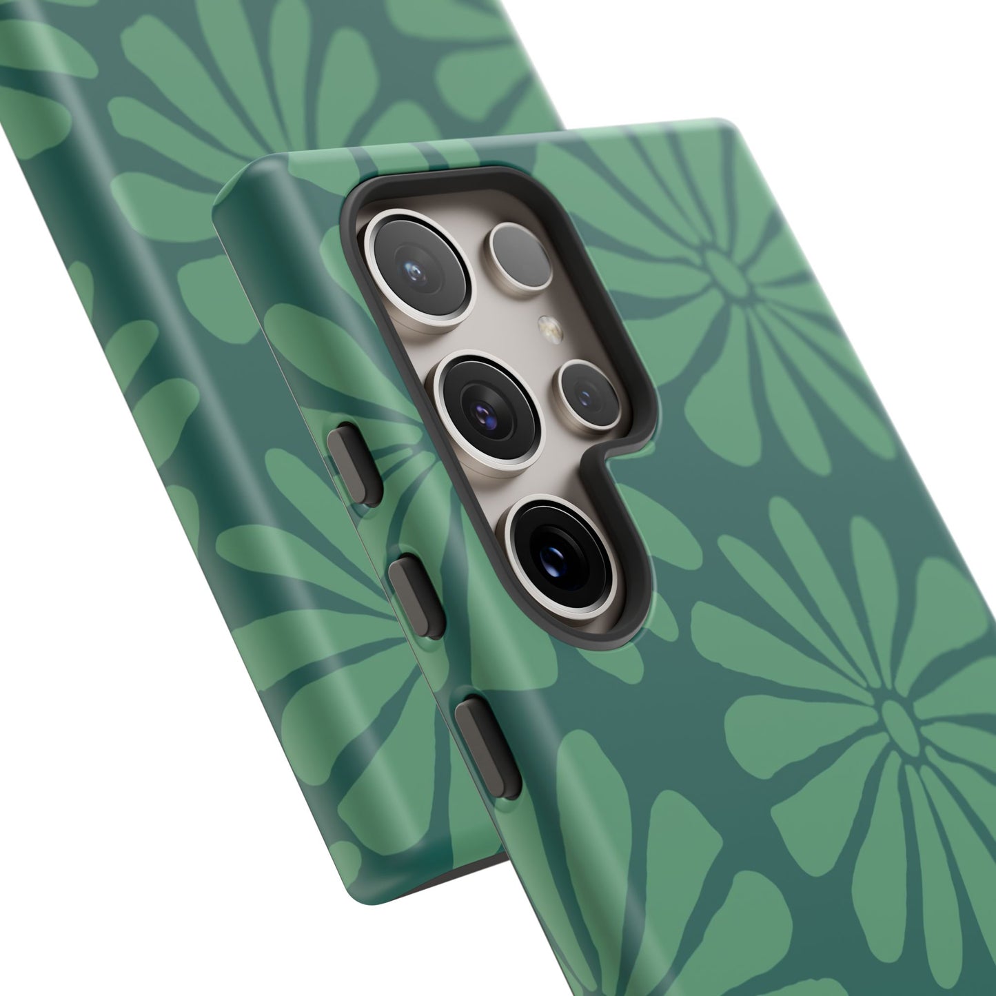 Stylish iPhone Case, Floral Phone Cover, Tough Phone Cases, Green Daisy Design, Unique Gift for Her, Spring Accessories