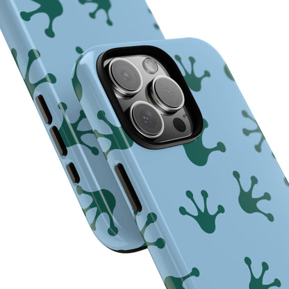 Frog Pattern Phone Case, Tough Cases for Nature Lovers, Unique Gift for Kids, Eco-Friendly Accessories, Stylish Cell Phone Cover, Cute Frog Print Pattern, Artsy Phone Cases