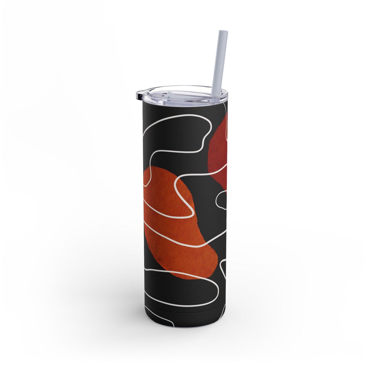 Stylish Matte Tumbler with Abstract Design, Perfect for Gifts, Travel, Coffee Lovers, Home Decor, and Reusable Drinkware
