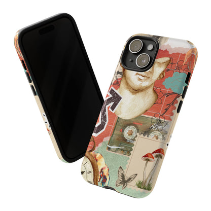 Artistic iPhone Case, Tough Cases with Vintage Design, Unique Phone Cover, Gift for Art Lovers, Protective Case for All Occasions, Vintage Collage Art